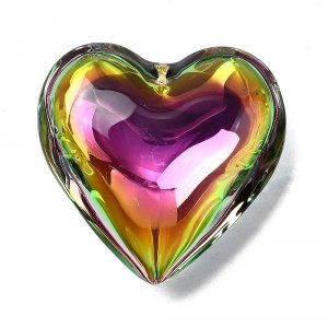 583 Zawieszka szklana serce 41x42x15,5 mm