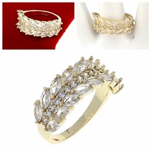 2998 Pierścionek złoty zaręczynowy pozłacany 14k Viki Lady 