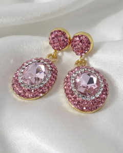 4558 Kolczyki złote biżuteria królewska pozłacane 14k wiszące