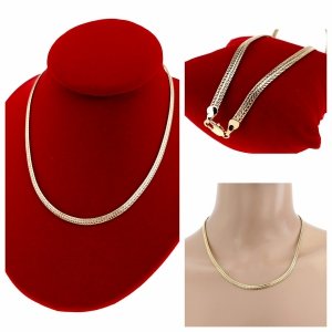 4011 Złoty łańcuszek 45cm naszyjnik pozłacany 14K 