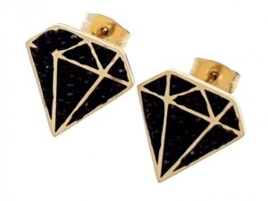 885 Kolczyki złote stal chirurgiczna wtyczki celebrytki 