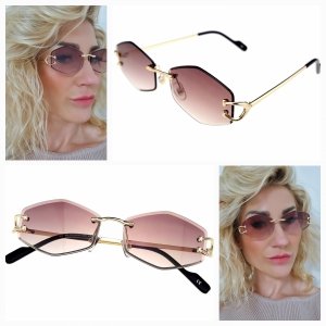 ok40 Damskie okulary przeciwsłoneczne muchy ozdobne UV400