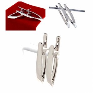 3729e Srebrne kolczyki pozłacane białym złotem Xuping wiszące 