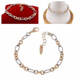 1545 Bransoletka złota srebrna 16+3 pozłacana 18k Xuping 