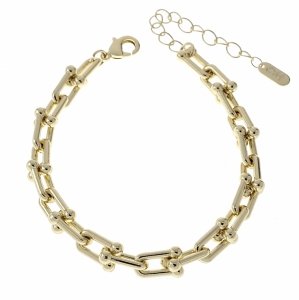 1138 Bransoletka elegancka złota 17+5cm pozłacana 14k 