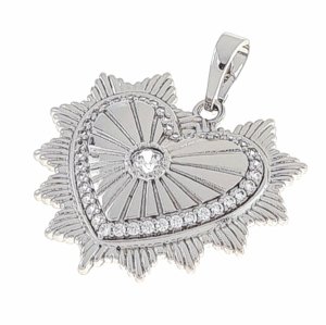 0165 Srebrna zawieszka pozłacana 18k Xuping serce