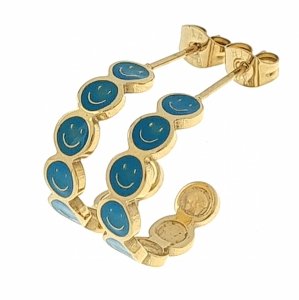 844 Kolczyki złote stal chirurgiczna nierdzewna celebrytki wiszące