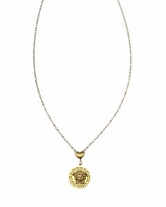2923 Złoty naszyjnik 40+5cm stal chirurgiczna 316L wzór grecki 
