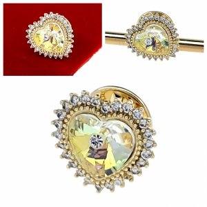 791 Elegancka broszka srebrna cyrkonia przypinka pozłacana białym złotem Xuping Austrian Crystal