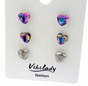 4374 Komplet zestaw kolczyki złote pozłacane 14K Viki Lady 