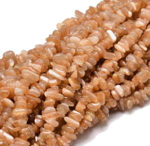 op314 Kamień słoneczny naturalny sieczka drobna 5-14mm pasmo 41cm 