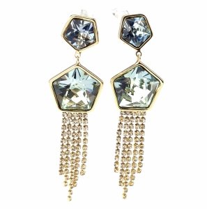 позолоченные серьги с эксклюзивным фианитом