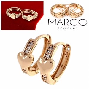 эксклюзивные серьги с позолотой swarovski