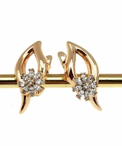 эксклюзивные серьги с позолотой swarovski