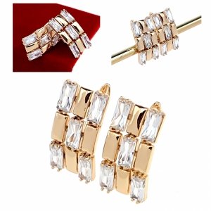эксклюзивные серьги с позолотой swarovski