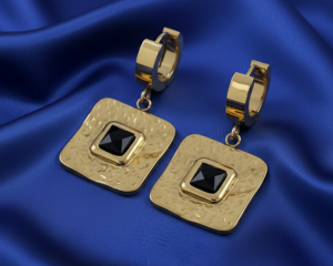 Золотые серьги из нержавеющей стали