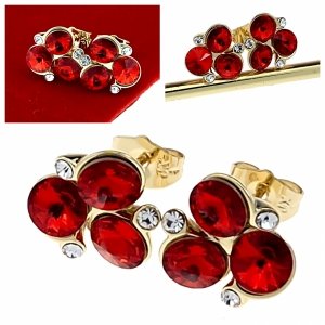 эксклюзивные серьги с позолотой swarovski