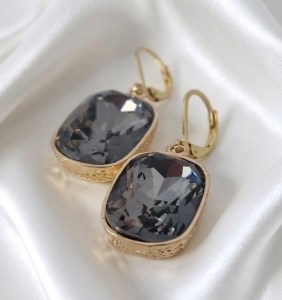 позолоченные серьги с эксклюзивным фианитом