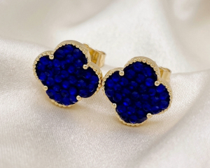 позолоченные серьги с эксклюзивным фианитом