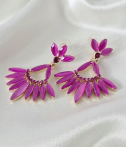 позолоченные серьги с эксклюзивным фианитом