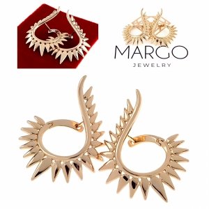 эксклюзивные серьги с позолотой swarovski