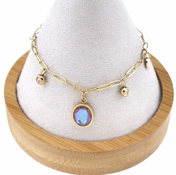 BRACELET GOLD CELEBRITY NEREZOVÁ OCEL