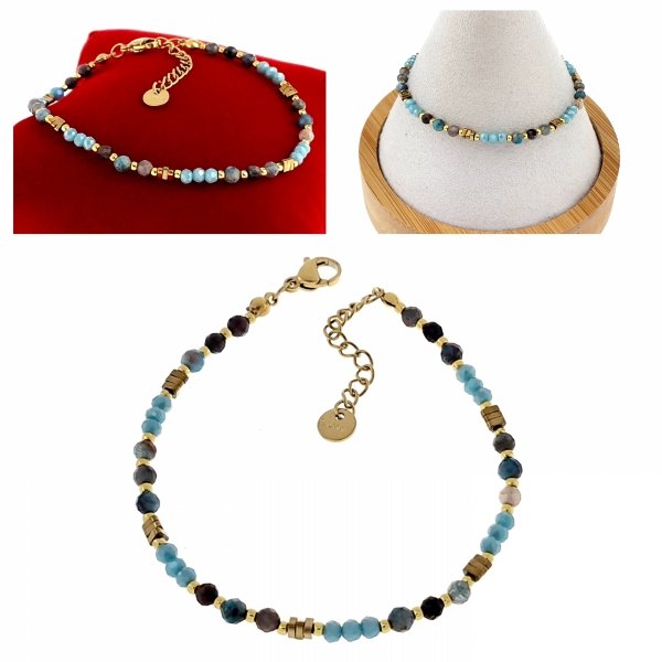 BRACELET GOLD CELEBRITY NEREZOVÁ OCEL
