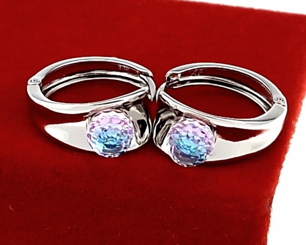 swarovski náušnice s bílým zlatem