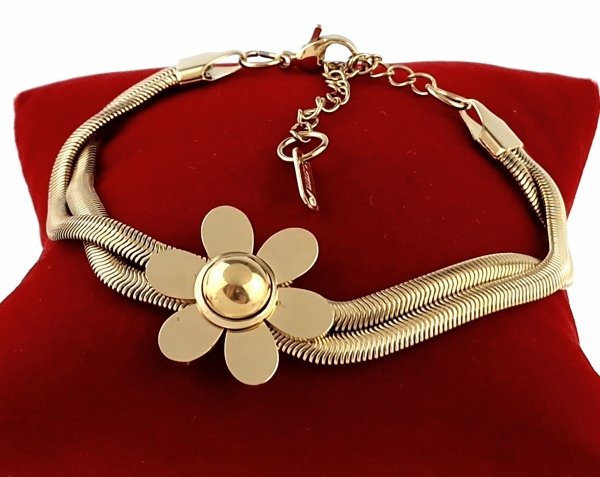 BRACELET GOLD CELEBRITY NEREZOVÁ OCEL