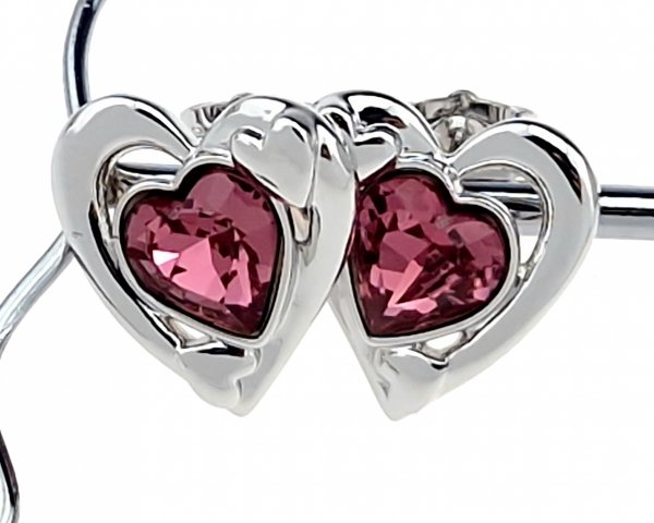 swarovski náušnice s bílým zlatem