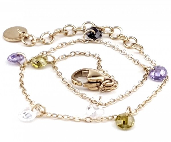 BRACELET GOLD CELEBRITY NEREZOVÁ OCEL