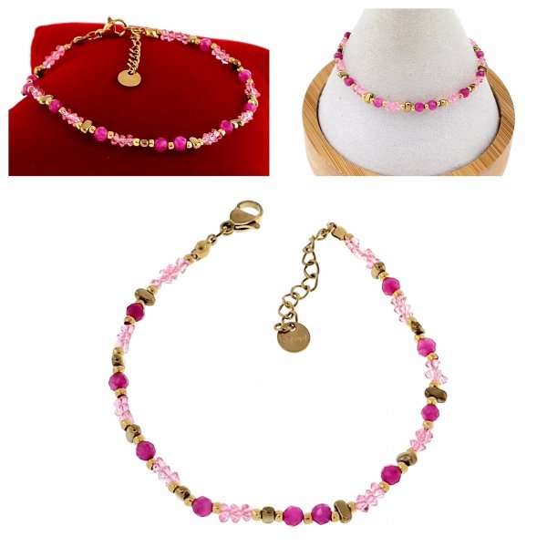 BRACELET GOLD CELEBRITY NEREZOVÁ OCEL