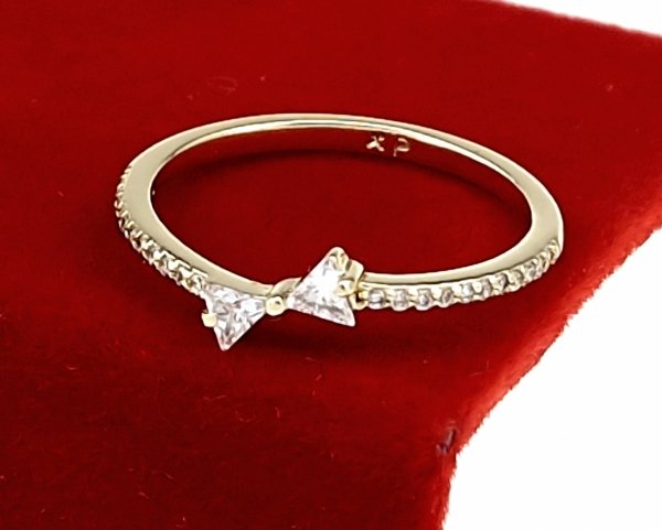 zlatý prsten 18,60 mm. zlacený záběr xuping
