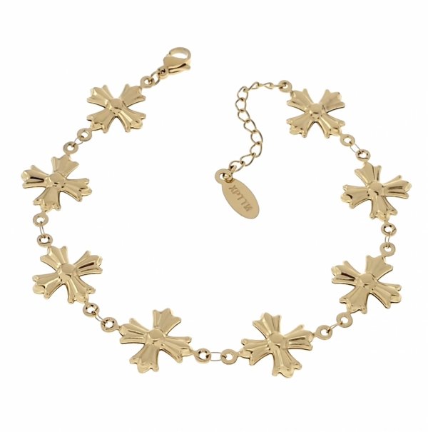 BRACELET GOLD CELEBRITY NEREZOVÁ OCEL