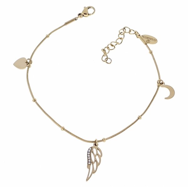 BRACELET GOLD CELEBRITY NEREZOVÁ OCEL