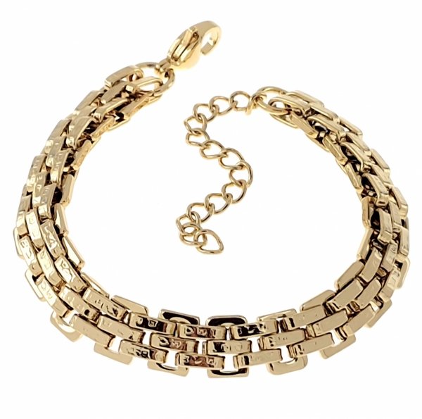 BRACELET GOLD CELEBRITY NEREZOVÁ OCEL