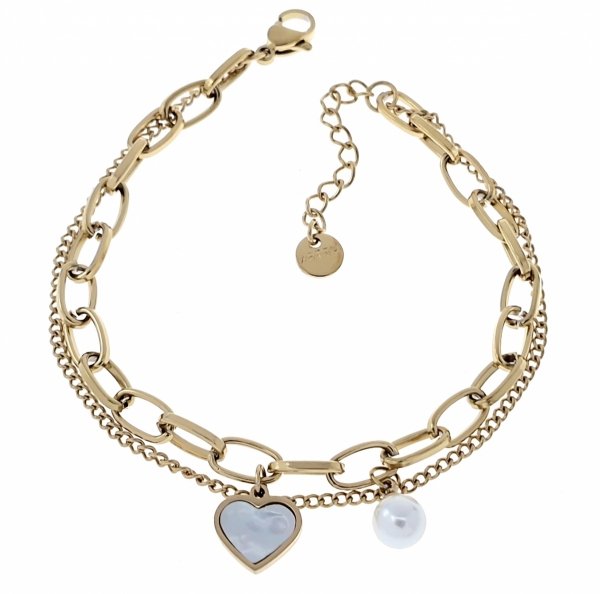 BRACELET GOLD CELEBRITY NEREZOVÁ OCEL