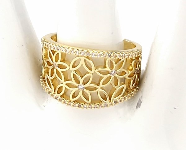 Goldring 17,00 mm. vergoldete Verlobung Xuping