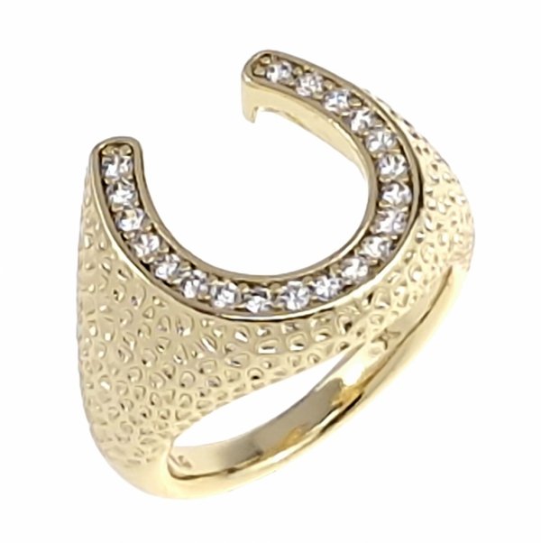 Goldring 18,60 mm. vergoldete Verlobung Xuping