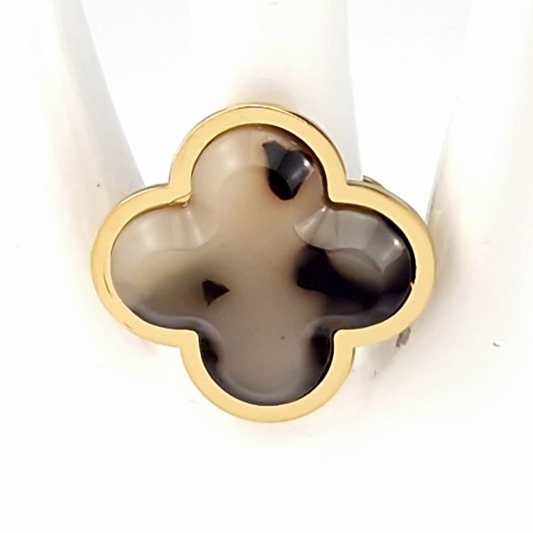 Ring 18,30 mm, goldener Edelstahl