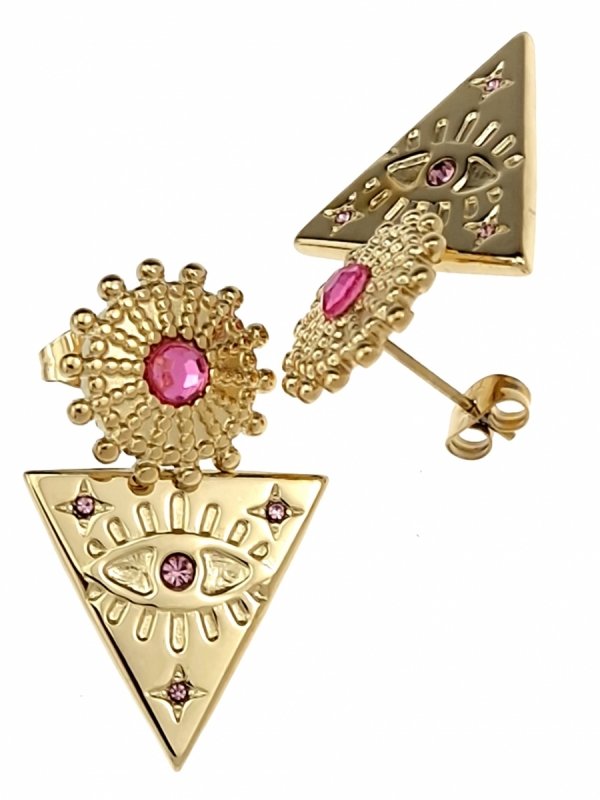 goldene Ohrringe aus Edelstahl