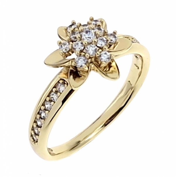 Goldring 18,60 mm. vergoldete Verlobung Xuping