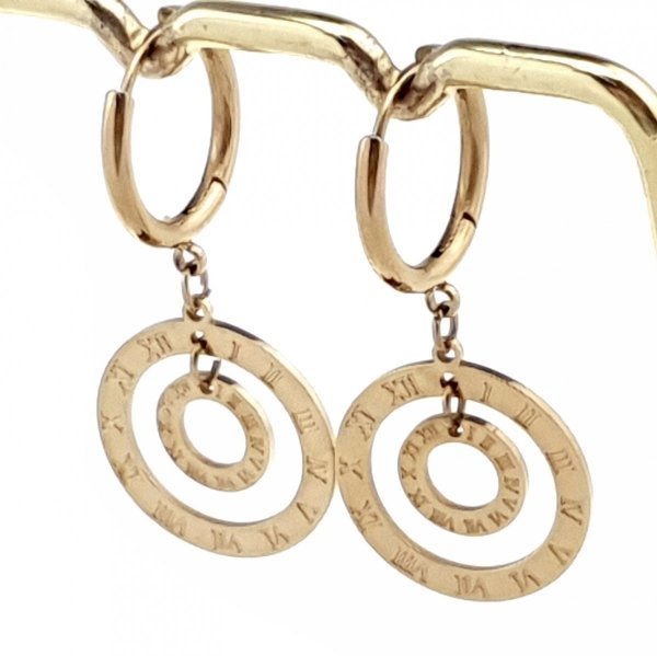 goldene Ohrringe aus Edelstahl
