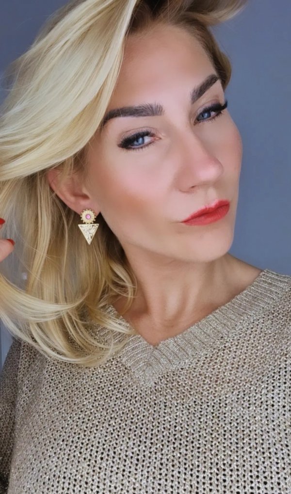 goldene Ohrringe aus Edelstahl