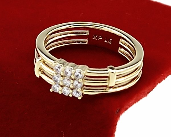 Goldring 18,60 mm. vergoldete Verlobung Xuping