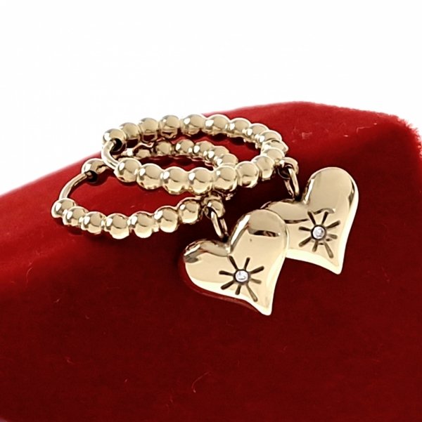 goldene Ohrringe aus Edelstahl