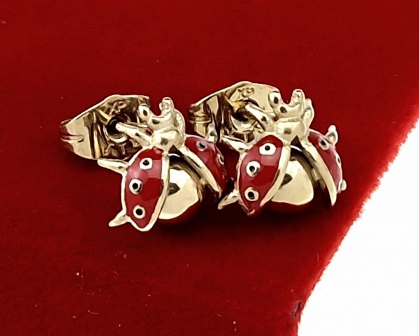 goldene Ohrringe aus Edelstahl