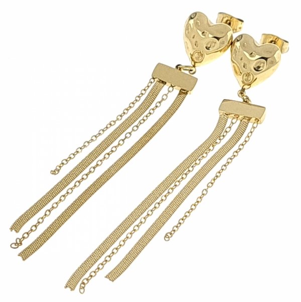 goldene Ohrringe aus Edelstahl