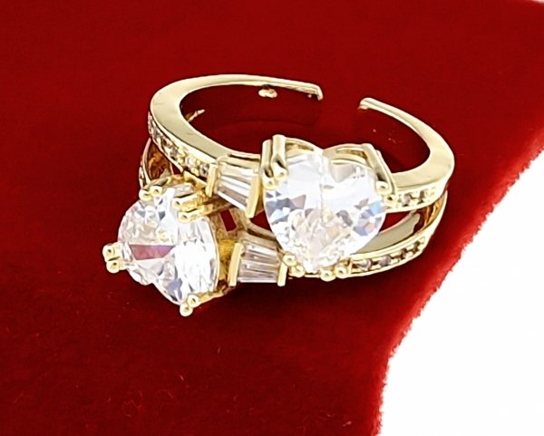 Goldring 17,00 mm. vergoldete Verlobung Xuping