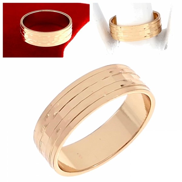 Goldring 18,60 mm. vergoldete Verlobung Xuping